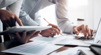 Investor working new startup project.