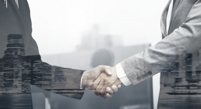 Business partners handshake international business concept