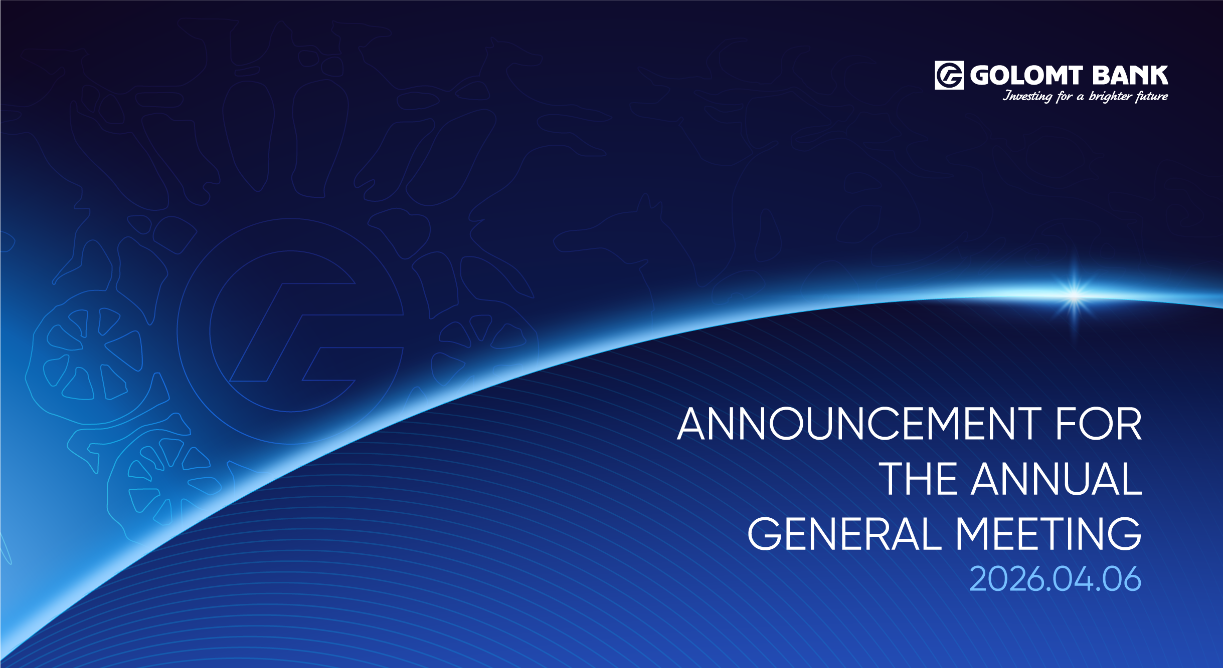“GOLOMT BANK” JSC ANNOUNCEMENT FOR THE 2025 ANNUAL GENERAL MEETING